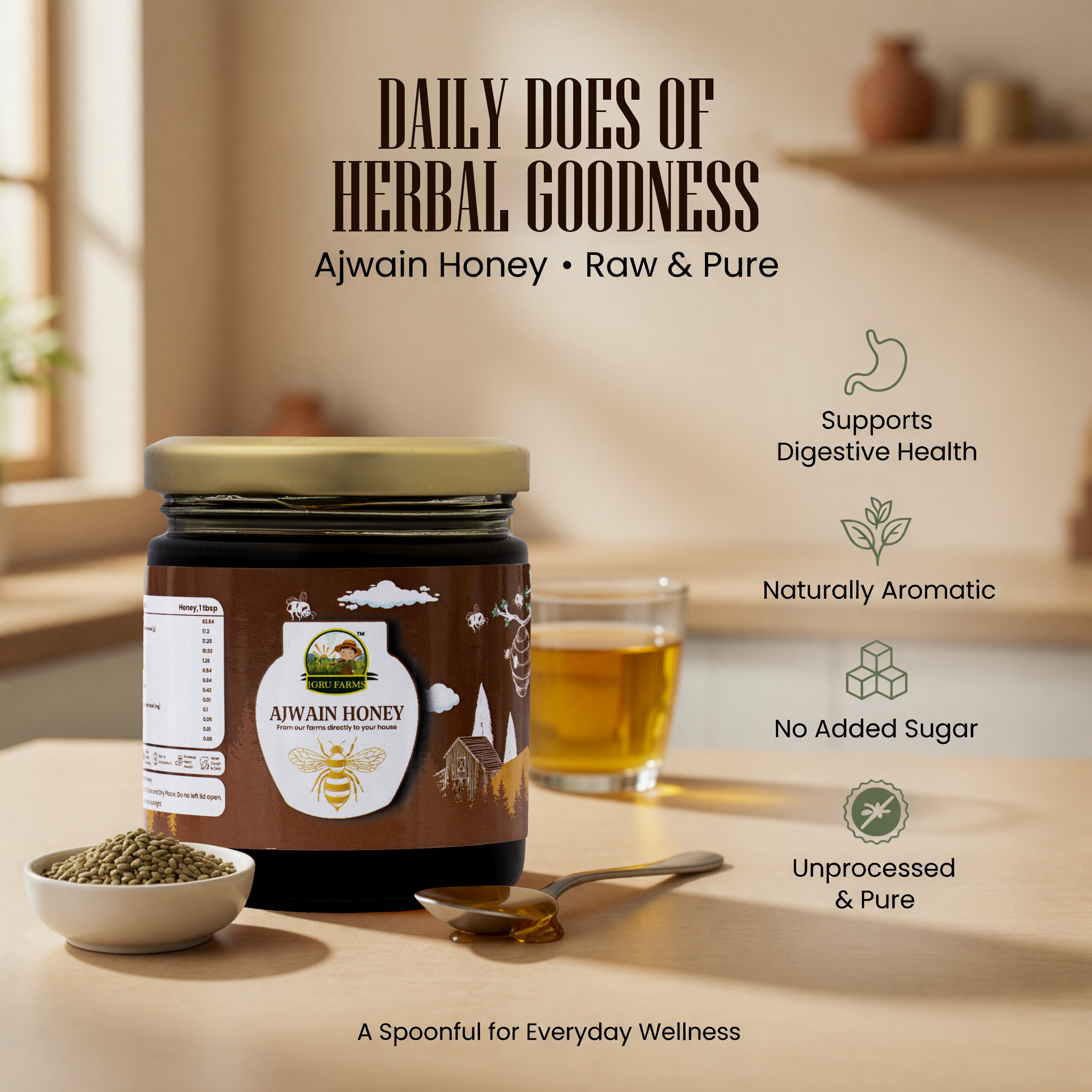 Ajwain honey