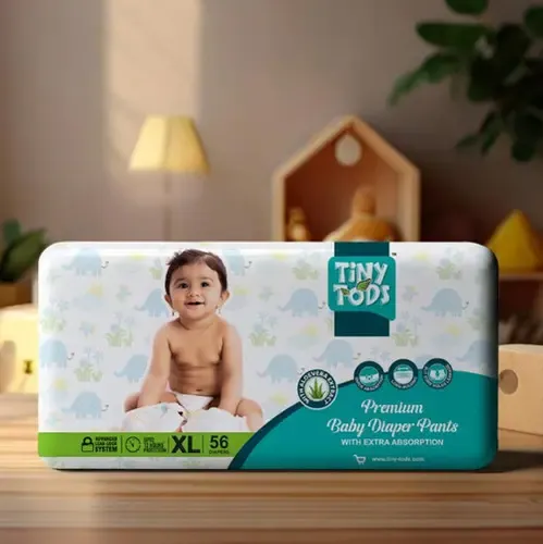 Tiny Tods premium baby diaper | XL (extra large) | 56 Diapers